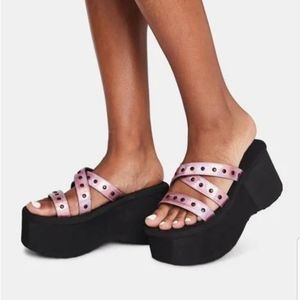 Demonia Pixie Goth Beach Platform Sandals